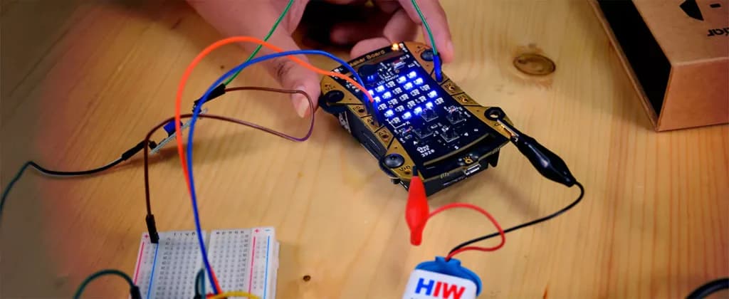Kids learning robotics and electronics